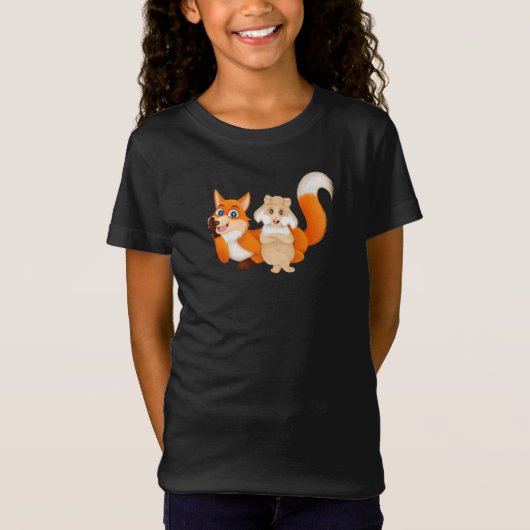 Schattig konijn- en vossenT-shirt T-shirt (Voorkant)