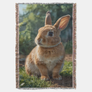 Schattig konijn Engelse cottage tuin Pasen Deken