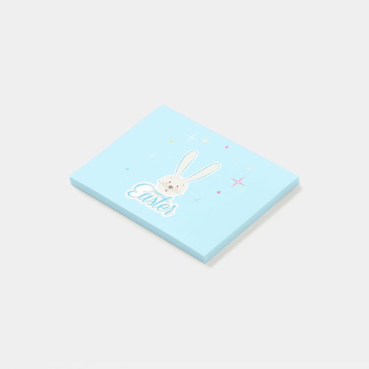 Schattig Konijn Gelukkig Pasen Eieren Jacht Feest  Post-it® Notes (Schuin)