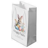 Schattig Konijn Gelukkig Pasen Klein Cadeauzakje (Achterkant Gekanteld)