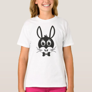 Schattig Konijn Gezicht Jongen Cartoon Paas Konijn T-shirt