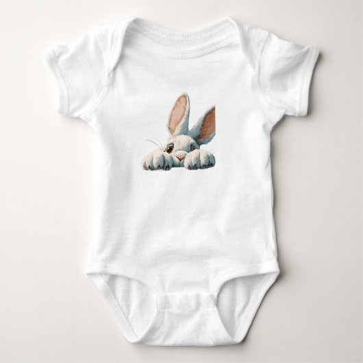 Schattig Konijn Gezicht | Kawaii Konijn Ontwerp Romper (Voorkant)