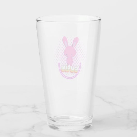Schattig Konijn Glas (Achterkant)