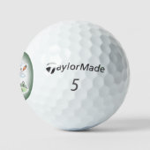 Schattig Konijn Golfer Ontwerp Golfballen (Logo)