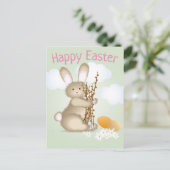 Schattig konijn Happy Easter Briefkaart (Staand voorkant)