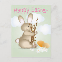 Schattig konijn Happy Easter Briefkaart