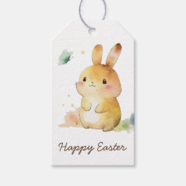 Schattig Konijn Happy Pasen Persoonlijk Cadeaulabel