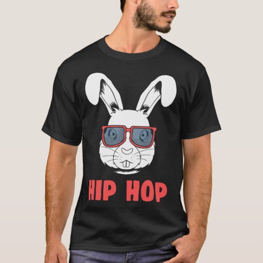 Schattig konijn Hip Hop Konijntje Gangster Nerd Ko T-shirt (Voorkant)
