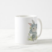 schattig konijn in een jurk met bloemen koffie mok (Voorkant rechts)