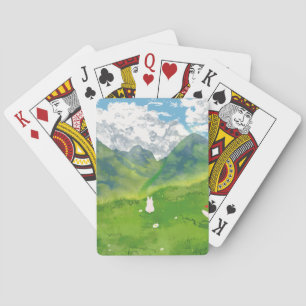 Schattig Konijn in Mountain View Pokerkaarten