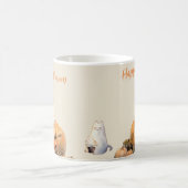 Schattig Konijn in Pompoen Patch #2 Halloween Koffiemok (Center)