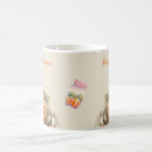 Schattig Konijn in Pompoen Patch Halloween Koffiemok (Center)