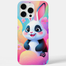 Schattig konijn in regenboogwolken iPhone 16 pro max hoesje