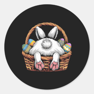 Schattig Konijn Jacht op Chocolade Eieren Eierenja Ronde Sticker