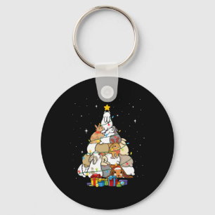 Schattig Konijn Kerstboom 1 Sleutelhanger