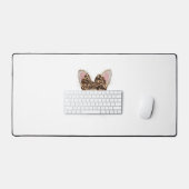 Schattig Konijn Konijn Gezicht Luipaard Coquette B Bureaumat (Keyboard & Muis)