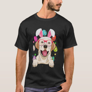 Schattig konijn Labrador-honden gezicht Paaseieren T-shirt
