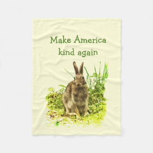 Schattig konijn maken Amerika weer vriendelijk dek Fleece Deken