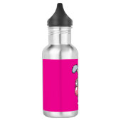 Schattig Konijn met Bril die Bubble Gum Blaast Waterfles (Links)