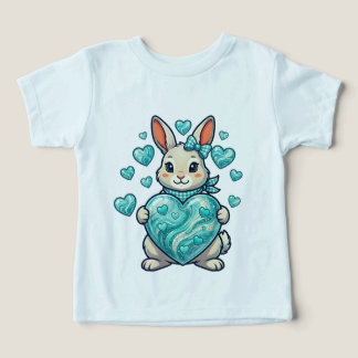 Schattig Konijn met een Glanzende Turquoise Hart –