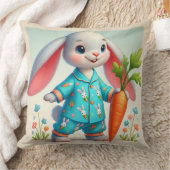 Schattig Konijn met een Grote Wortel Kussen (Deken)