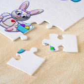 Schattig Konijn met een Mand Legpuzzel (Zijkant)