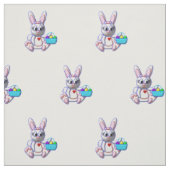 Schattig Konijn met een Mand Stof (Swatch)