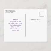 Schattig Konijn met een Tulp Bedankt Briefkaart (Achterkant)