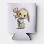 Schattig Konijn met een Tulp Blikjeskoeler (Voorkant)