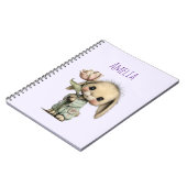 Schattig Konijn met een Tulp Notitieboek (Linkerzijde)