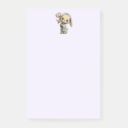 Schattig Konijn met een Tulp Post-it® Notes (Voorkant)