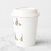 Schattig konijn met eend papieren bekers (Links)