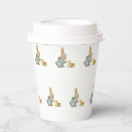 Schattig konijn met eend papieren bekers