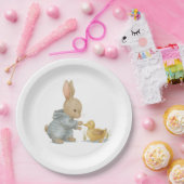 Schattig konijn met eend papieren bordje (Feest)