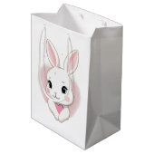 Schattig Konijn met Hart | Romantisch Ontwerp Medium Cadeauzakje (Achterkant Gekanteld)