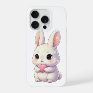 Schattig Konijn met Hart – Schattige Pastel Liefde iPhone 15 Pro Case