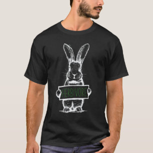 Schattig konijn met herbivoor verklaring vegetaris t-shirt