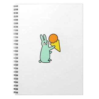 Schattig Konijn met IJshoorntje Notitieboek
