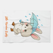 Schattig Konijn met Paraplu Kawaii Theedoek (Horizontaal)