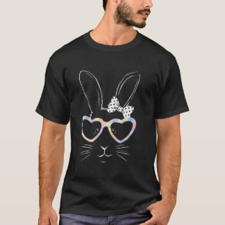 Schattig Konijn met Regenboogbril Leuke Paas Schat T-shirt