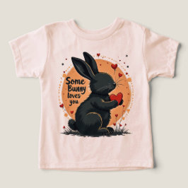 Schattig konijn met rode hart houdt van jou