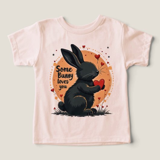 Schattig konijn met rode hart houdt van jou (Design voorkant)
