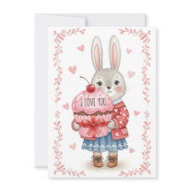 Schattig Konijn met Roze Cupcake