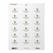 Schattig Konijn met Tulp Adres Etiket (Full Sheet)