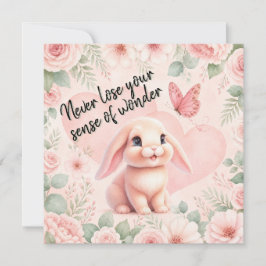 Schattig Konijn 'n Vlinder Kaart