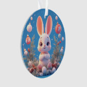 Schattig konijn omringd door decoraties (voorkant)