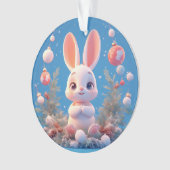Schattig konijn omringd door decoraties (voorkant)