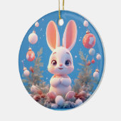 Schattig konijn omringd door decoraties (Links)