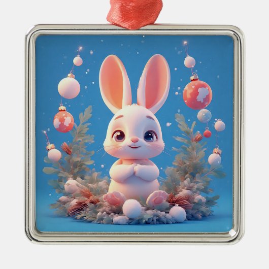 Schattig konijn omringd door decoraties (Voorkant)
