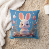 Schattig konijn omringd door decoraties kussen (Deken)